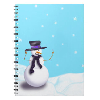 Carnet Snowman pourpre