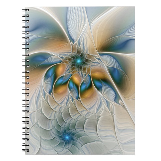 Carnet Soaring, Abstract Fantasy Fractal Art With Blue (Devant)
