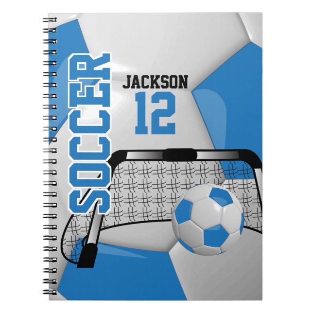 Carnet Soccer Ball ⚽ Sport - Blue and White   (Devant)