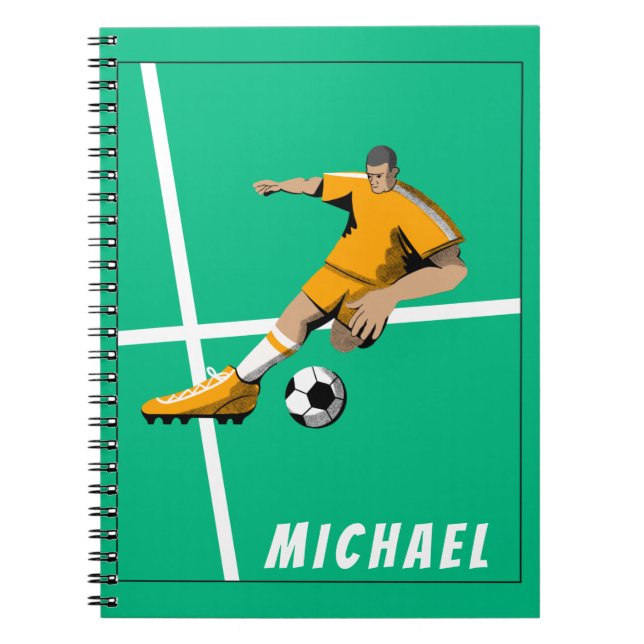 Carnet Soccer Thème Joueur Illustration Sports Équipe Ver (Devant)