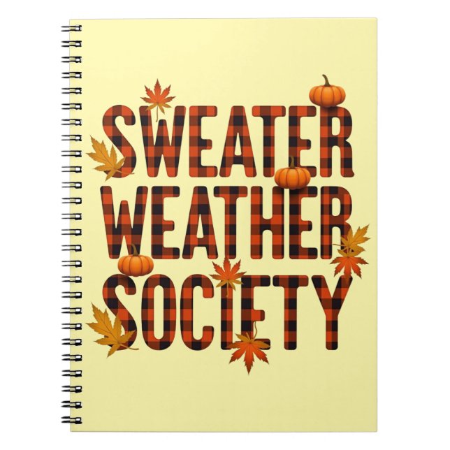 Carnet Société Sweater Weather Conception Cosy Saison Aut (Devant)