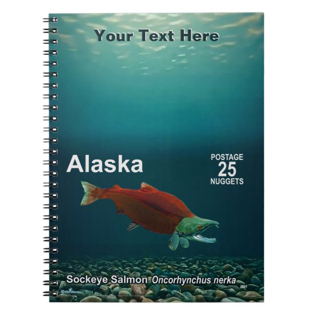 Carnet Sockeye Saumon - Alaska Postage (Devant)