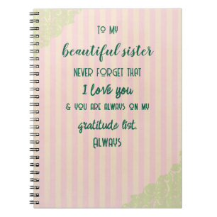 Carnet Soeur Gratitude