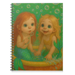 Carnet Soeurs sirènes mignonnes grand oeil à patauger ima