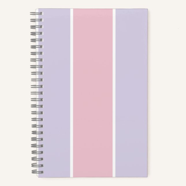 Carnet Soft Color Vertical Stripe Pattern Design (Recto)