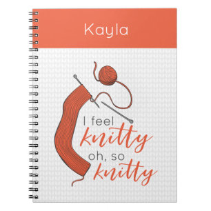 Carnet Soft Orange Je Me Sens Knitty, Oh So Knitty