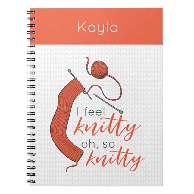 Carnet Soft Orange Je Me Sens Knitty, Oh So Knitty (Devant)