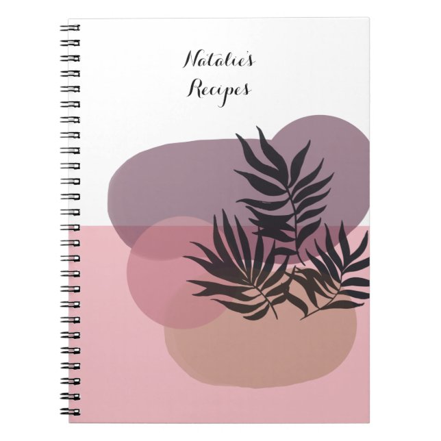 Carnet Soft Pastel Pink Abstract Tropical Notebook (Devant)