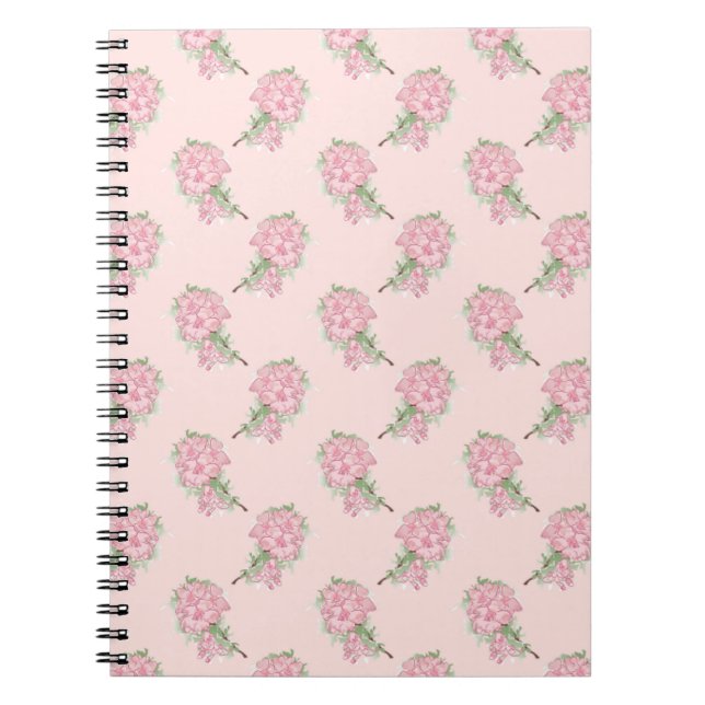 Carnet Soft Pink Floral Pattern | Romantic Flower (Devant)