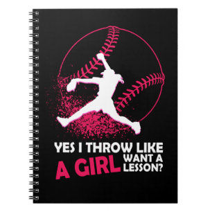 Carnet Softball Oui Je Jette Comme Une Fille Softball Fil