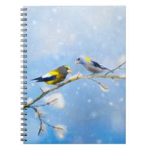 Carnet Soirée Grosbeak Peinture - Cute Original Chien Art