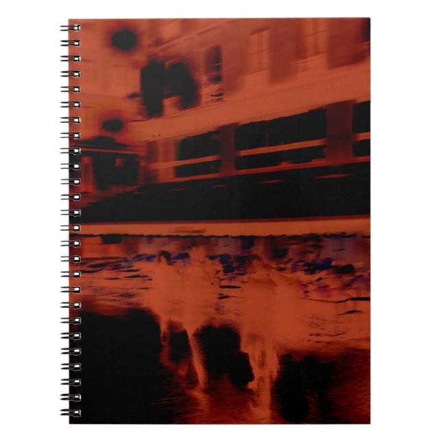 Carnet Soirée Paris rouge. motion floue du cool (Devant)