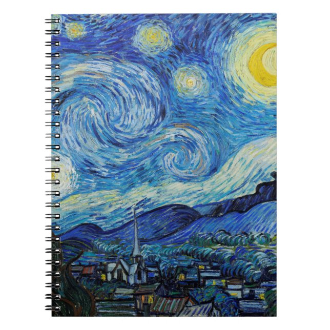 Carnet Soirée Van Gogh Starry. Impressionnisme art vintag (Devant)