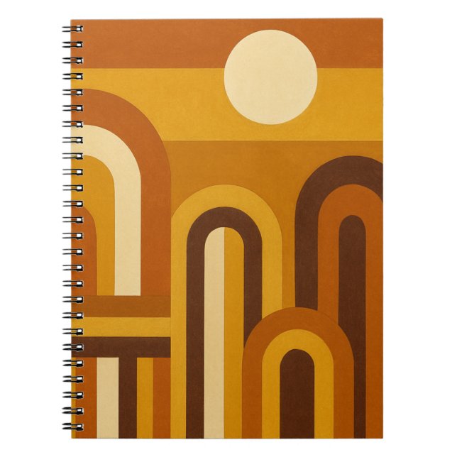 Carnet Soleil & Arches Design Géométrique Moderne du Mili (Devant)