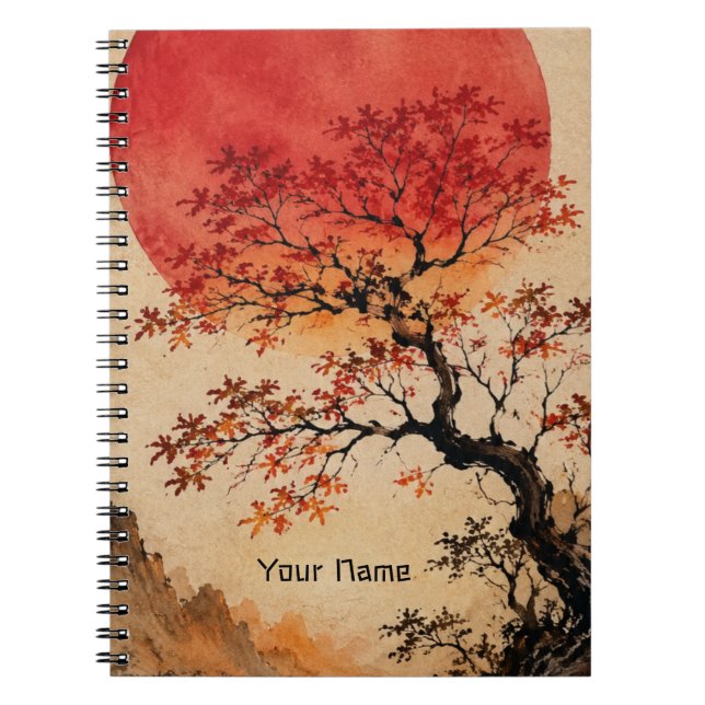 Carnet Soleil cramoisi sur l'Arbre de Vie (Devant)