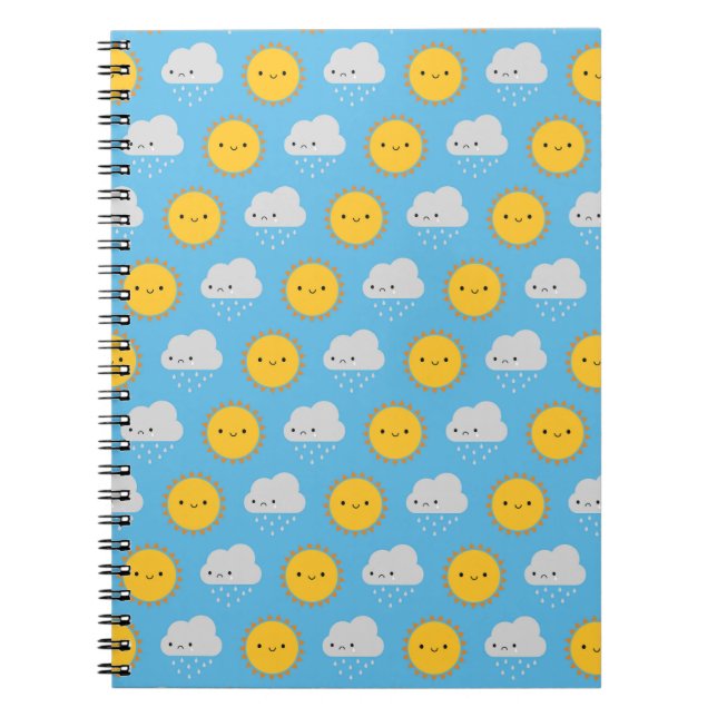 Carnet Soleil et pluie Kawaii (Devant)