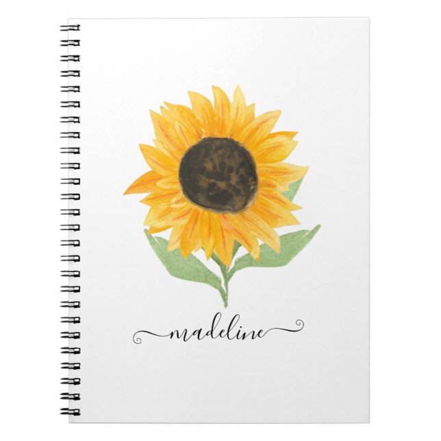 Carnet Soleil Minimal Rustique Écriture Personnalisée de  (Devant)