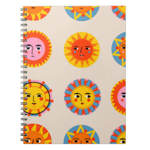 Carnet soleils Abstraits : motif sans couture ethnique.
