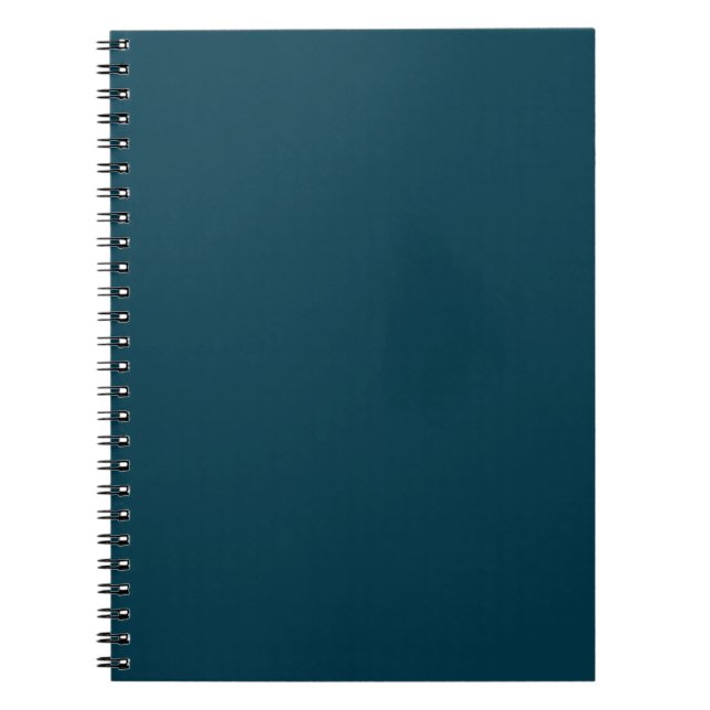 Carnet Solide profonde aqua bleu turquoise (Devant)