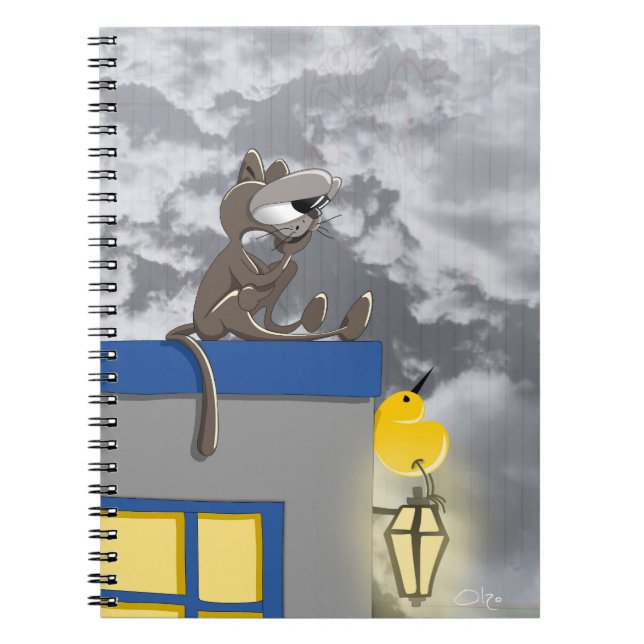 Carnet Somebird - chat (Devant)
