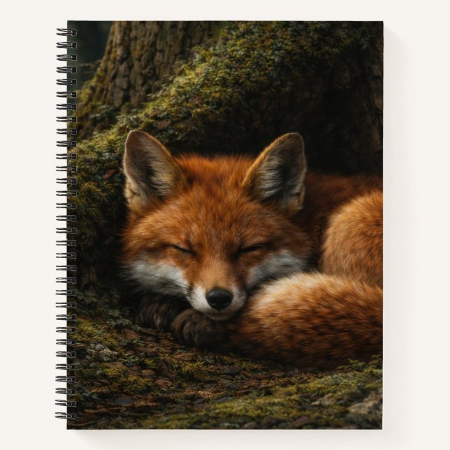 Carnet Sommeil profond en forêt | Art du Renard Rouge | C (Devant)