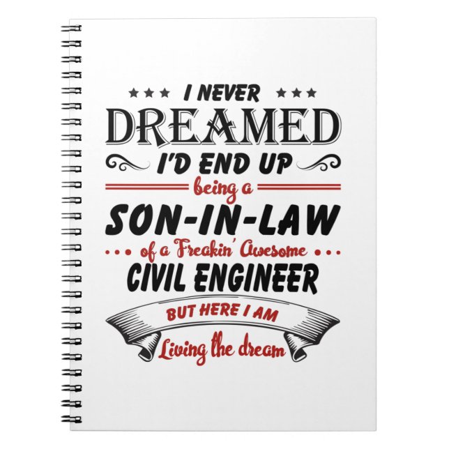Carnet Son In Law Of Awesome Civil Engineer (Devant)
