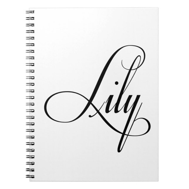 Carnet Son Nom Est Lily Calligraphy (Devant)