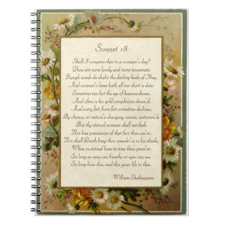 Carnet Sonnet 18 de Shakespeare