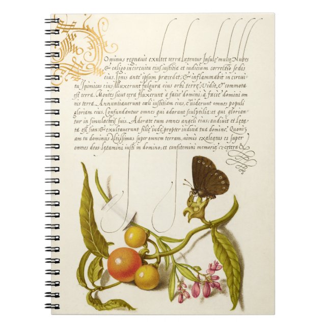 Carnet Sonnette de plantes vintages initiale dorée (Devant)