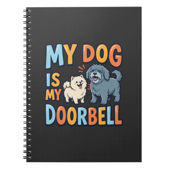 Carnet Sonnette Drôle de Chien pour Amateur d'Animaux (Devant)