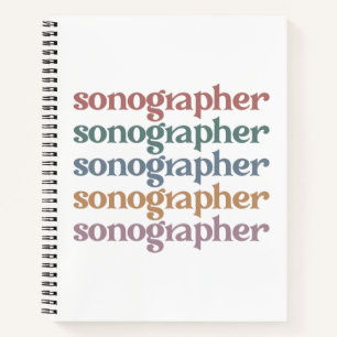 Carnet Sonographe Ultrasound Tech Retro Sonographer Cadea