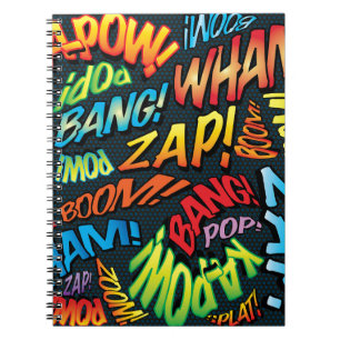 Carnet Sons de l'art Pop de Bande Dessinée Rétro Amusants