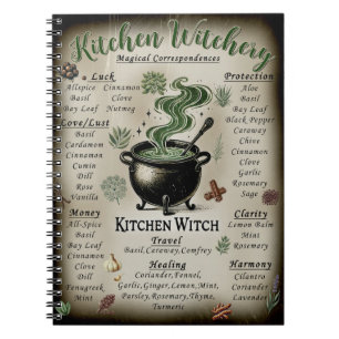 Carnet Sorciellerie de cuisine Correspondances magiques d