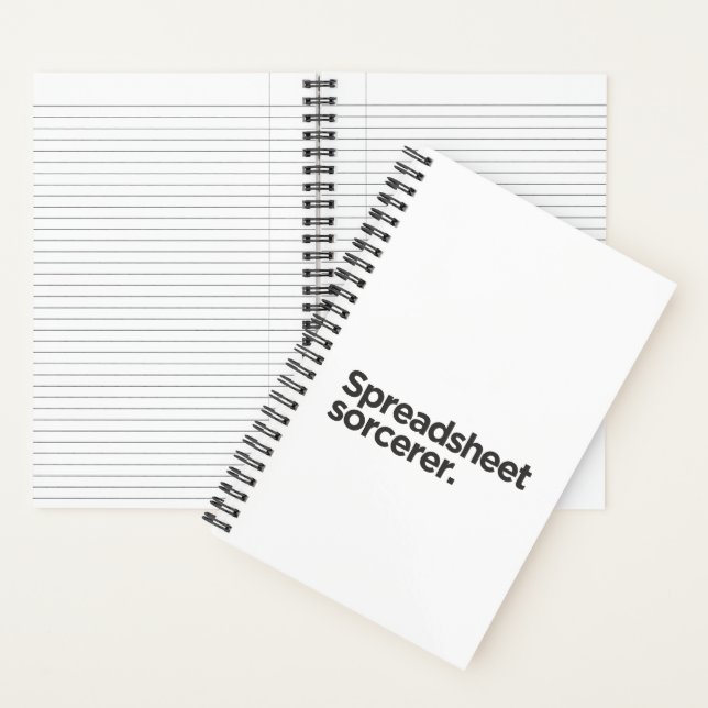 Carnet 'Sorcier de tableur.' Anniversaire de collègue drô (À l'intérieur)