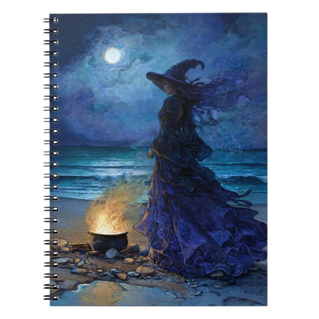 Carnet Sorcière au bord de la mer Lune (Devant)