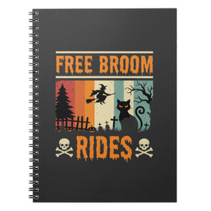 Carnet Sorcière Chat de Rides de Balai Gratuits Halloween