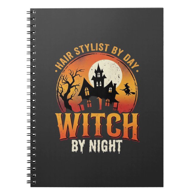 Carnet Sorcière Coiffeuse Halloween Design Vintage_1 (Devant)