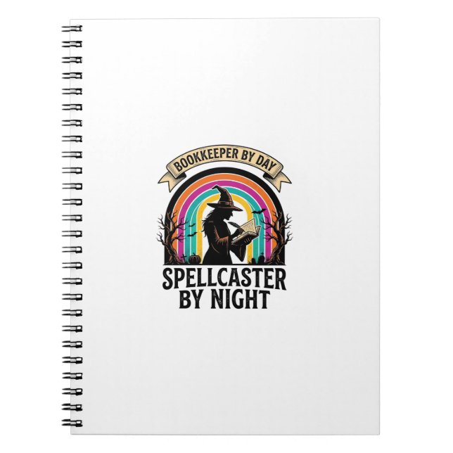 Carnet Sorcière Comptable Rétro Halloween Comptabilité De (Devant)