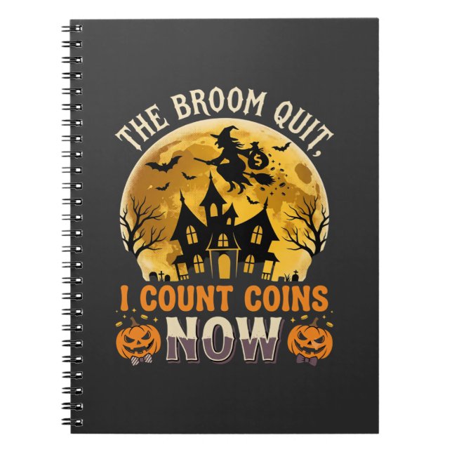 Carnet Sorcière de banquier hantée d'Halloween (Devant)
