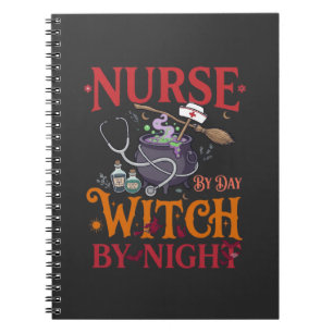 Carnet Sorcière de jour de infirmière Nuit Cauldron d'Hal