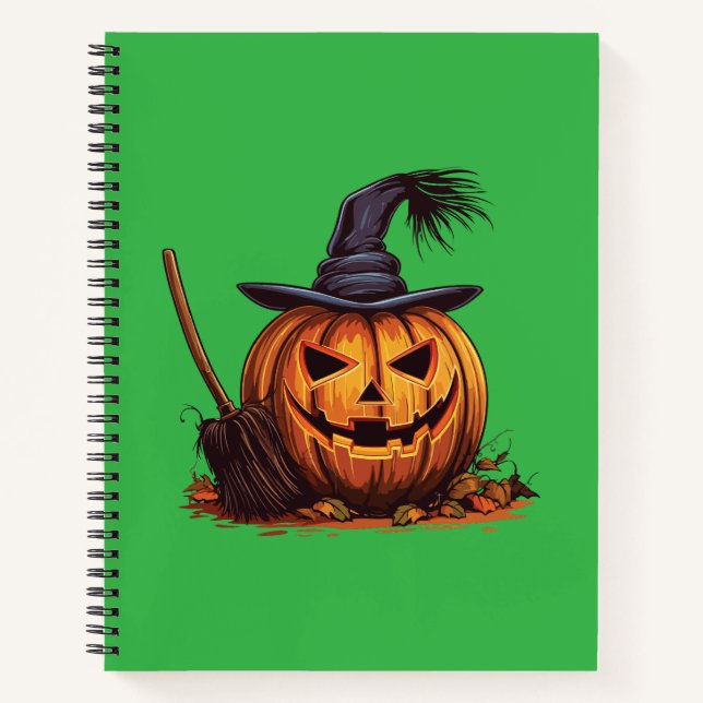 Carnet Sorcière de la citrouille classique Halloween – Ja (Devant)