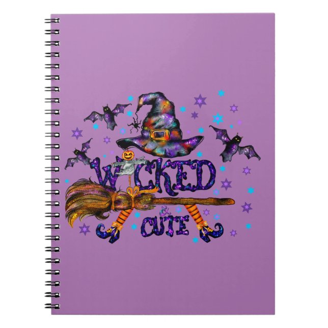Carnet Sorcière de l'Halloween mignonne (Devant)