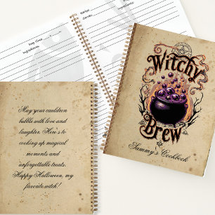 Carnet Sorcière de script Vintage Éffrayant Halloween per