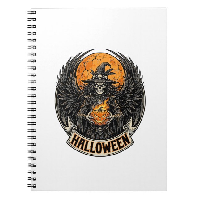 Carnet Sorcière d'Halloween gothique vintage (Devant)