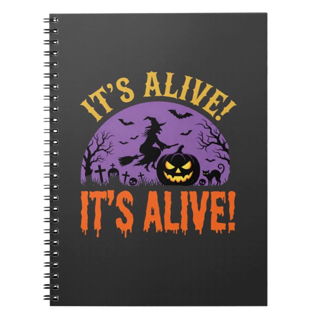 Carnet Sorcière d'Halloween Jack O Lanterne C'est Vivant (Devant)