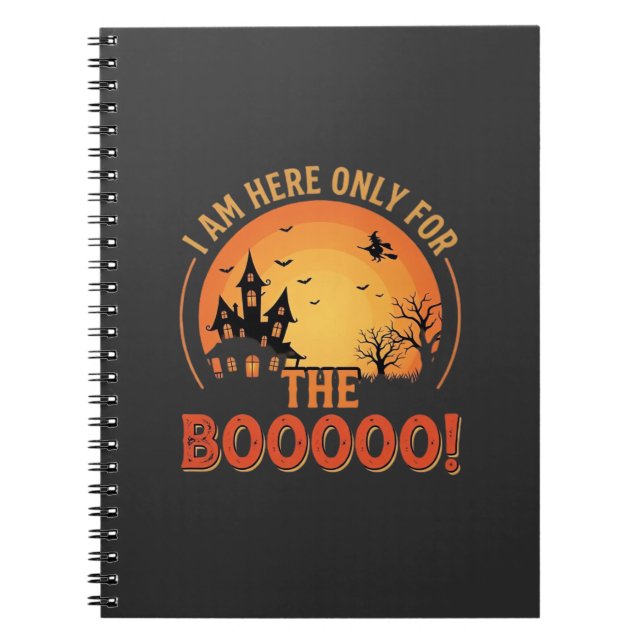 Carnet Sorcière d'Halloween Maison Hantée Boo Design_1 (Devant)