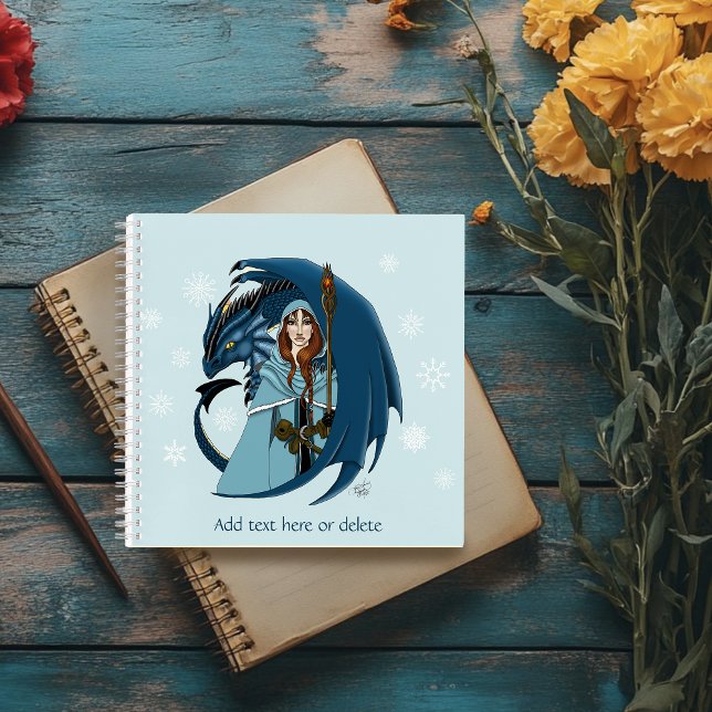 Carnet  Sorcière du Dragon Bleu Flocons de Neige (Créateur téléchargé)