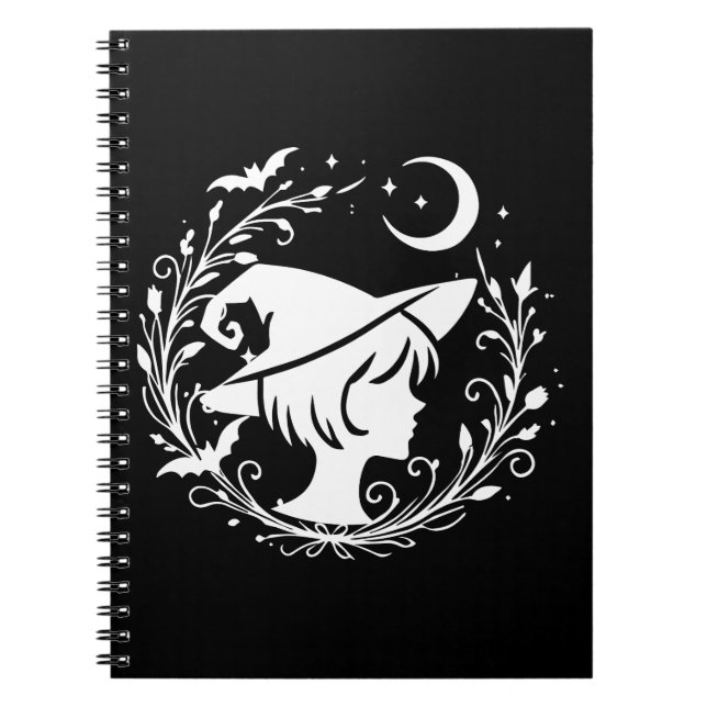 Carnet Sorcière Fée Wiccan Magie Sorcières Halloween (Devant)