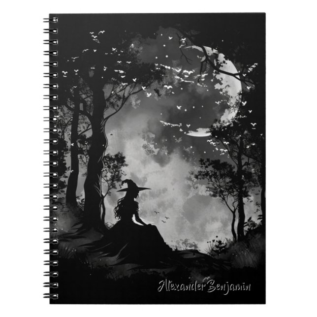 Carnet Sorcière Haunted Night Halloween (Devant)