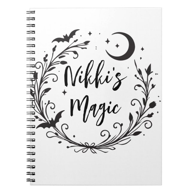 Carnet Sorcière Magique Wiccan Herbe Magique Halloween (Devant)